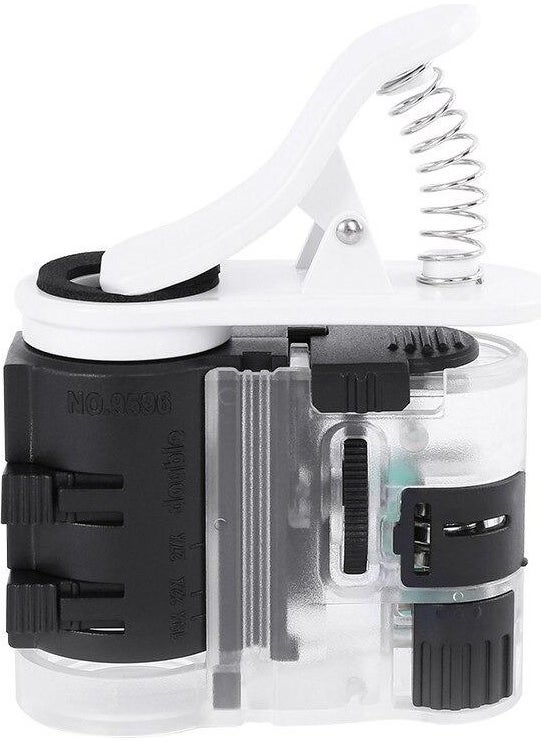 Profisher - Adjustable Magnifier 7-27X 3 Optical Lens with Phone Clip UV/white Light - Image 1