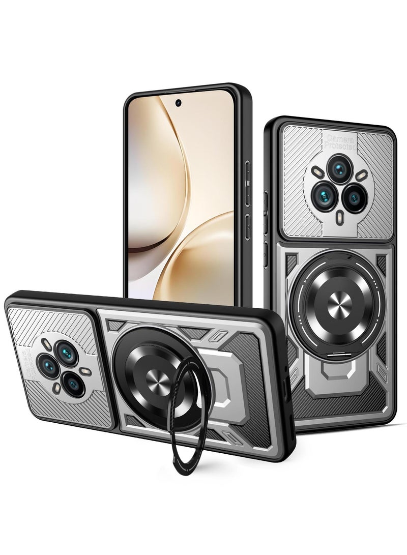 Case Cover Shock Resistant Protect Camera TPU + PC Compatible with Realme 14 Pro (Grey)