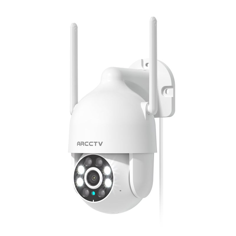 ARCCTV 2K Security Camera Outdoor, 2.4G/5G WiFi 24/7 Recording Security Camera, 360Â° PTZ Auto Tracking, Motion Tracking, Full Color Night Vision, Waterproof - Image 1