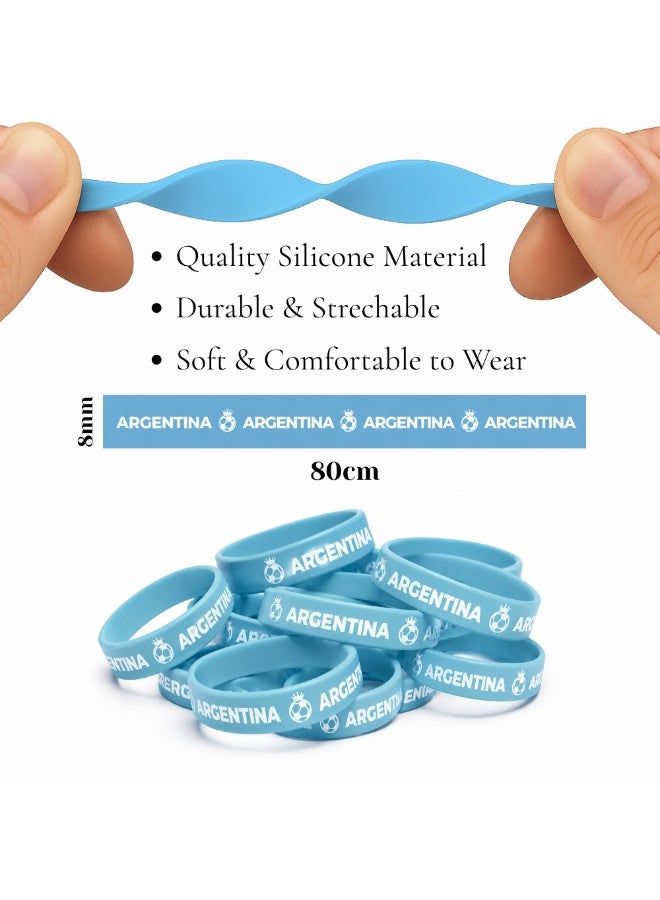 PRINTSHOP4ME Argentina Soccer Sports Combo Pack | Set of 4 | Flag, Scarf, Cap and Silicone Wristband | Adult Unisex Football Match Wear - Image 3