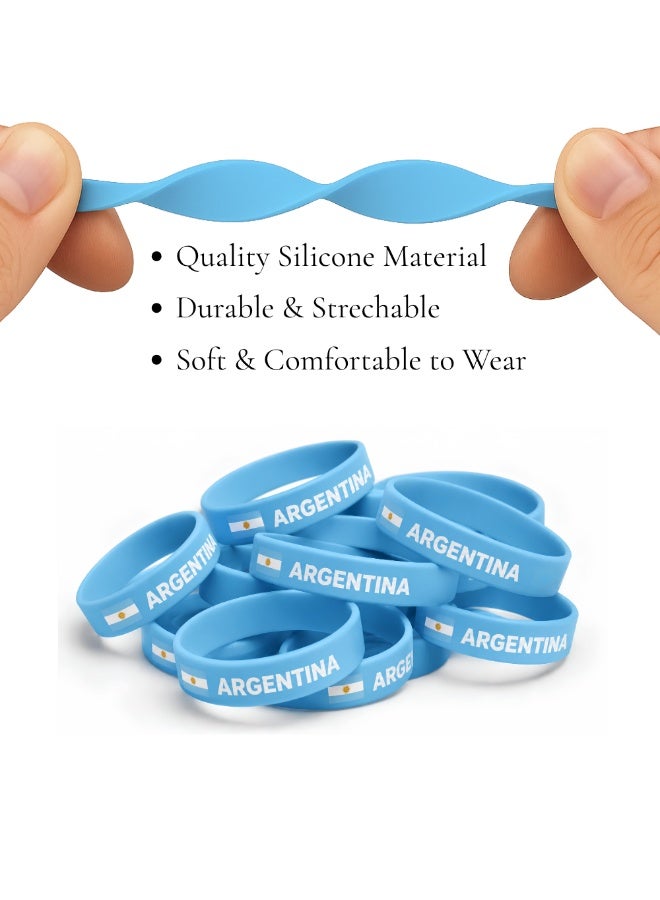 PRINTSHOP4ME Argentina Soccer Sports Combo Pack | Set of 3 | Scarf, Cap and Silicone Wristband | Adult Unisex Football Match Wear - Image 3