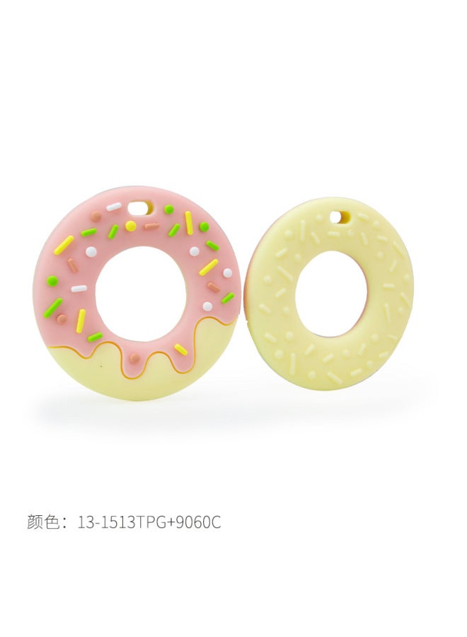 spot New Donut Teething Food Grade Silicone Soothing Toy Bite Boiled Baby Teething - Image 1