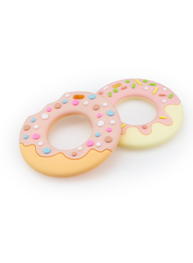 spot New Donut Teething Food Grade Silicone Soothing Toy Bite Boiled Baby Teething - Image 4