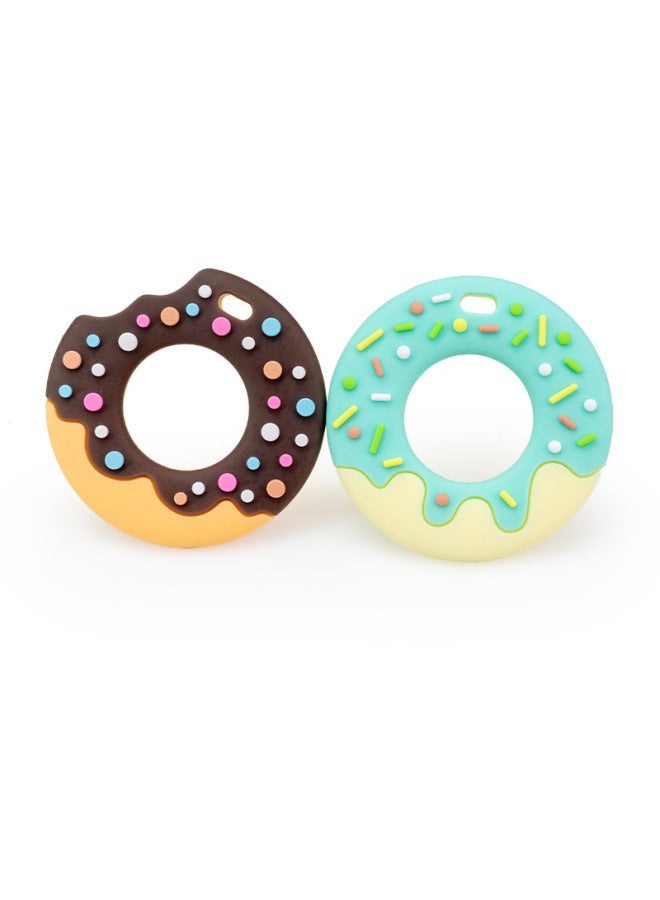 spot New Donut Teething Food Grade Silicone Soothing Toy Bite Boiled Baby Teething - Image 5