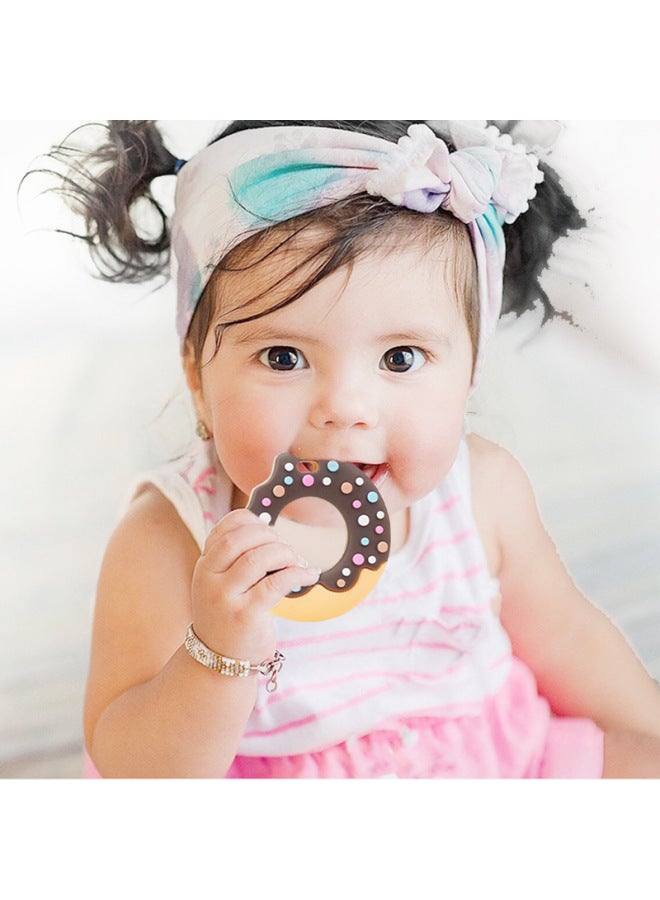 spot New Donut Teething Food Grade Silicone Soothing Toy Bite Boiled Baby Teething - Image 2