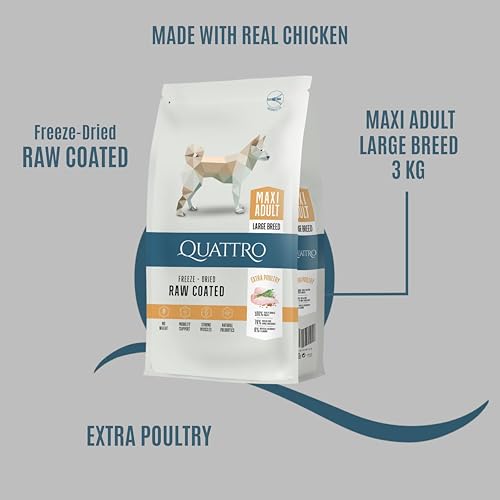 Quattro Super Premium Adult Dog Food - Extra Poultry, 3 kg(All Breeds) - Image 2