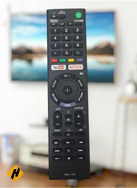 RM-L1370 Universal Remote Control for Sony - Replacement for All Sony LCD LED HDTV Smart bravia TVs with YouTube and Netflix Buttons
