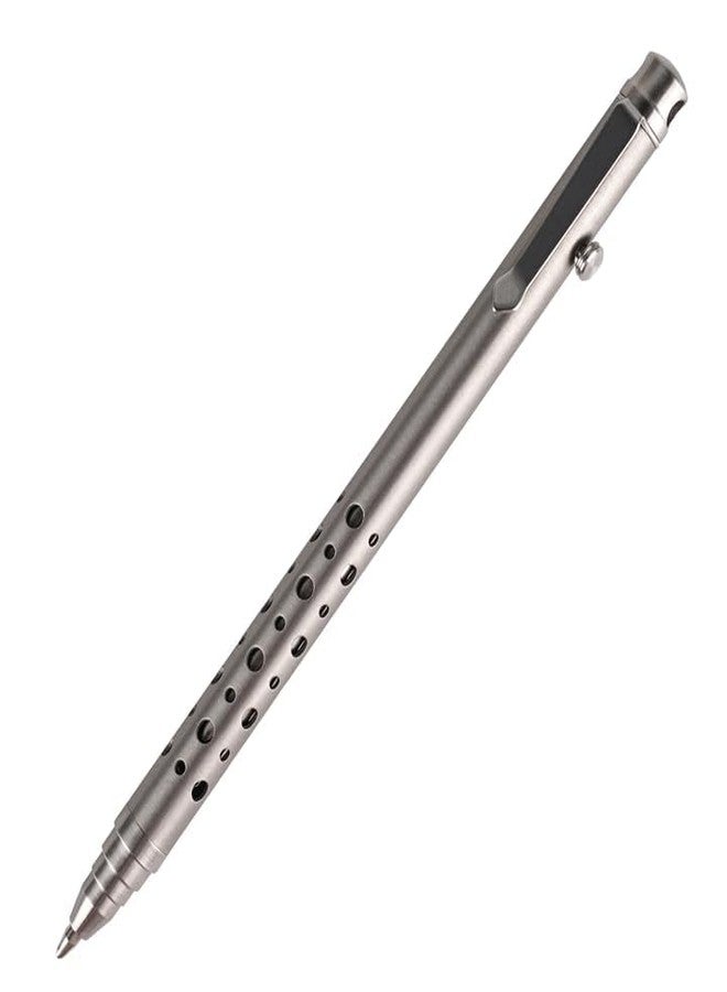 SMOOTHERPRO TI701 Titanium Bolt Action Pen,Slim Retractable Pocket Ballpoint Pen for Effortless Carry,Parker Refill Compatible EDC Pen,Premium Business Gift for Men & Women Grey(TI701) - Image 1