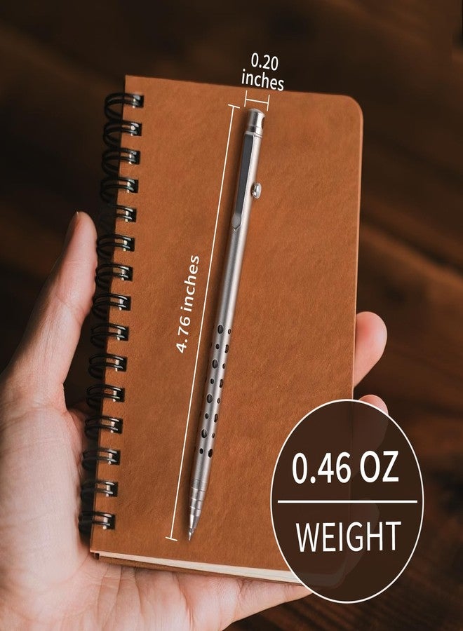 SMOOTHERPRO TI701 Titanium Bolt Action Pen,Slim Retractable Pocket Ballpoint Pen for Effortless Carry,Parker Refill Compatible EDC Pen,Premium Business Gift for Men & Women Grey(TI701) - Image 2