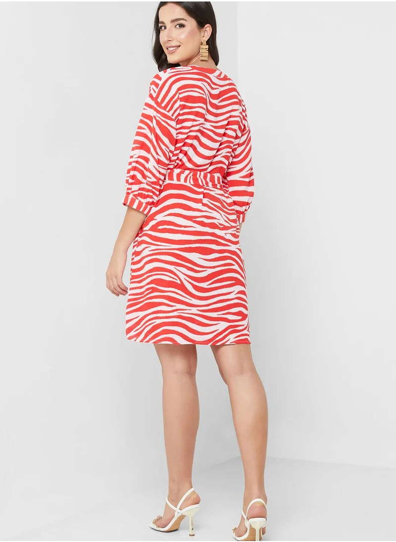 VERO MODA V-Neck Tie Detail Dress