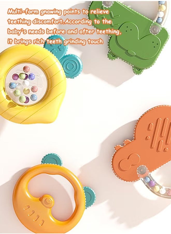 Aissiora 10PCS Baby Teether & 20PCS Baby Bibs, Baby Rattle Teething Set, Baby Rattle Toy, Chewing and gritting toys， Disposable drool towel， Newborn bib  - Image 4