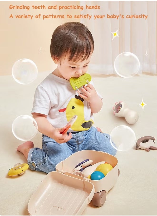 Aissiora 10PCS Baby Teether & 20PCS Baby Bibs, Baby Rattle Teething Set, Baby Rattle Toy, Chewing and gritting toys， Disposable drool towel， Newborn bib  - Image 5