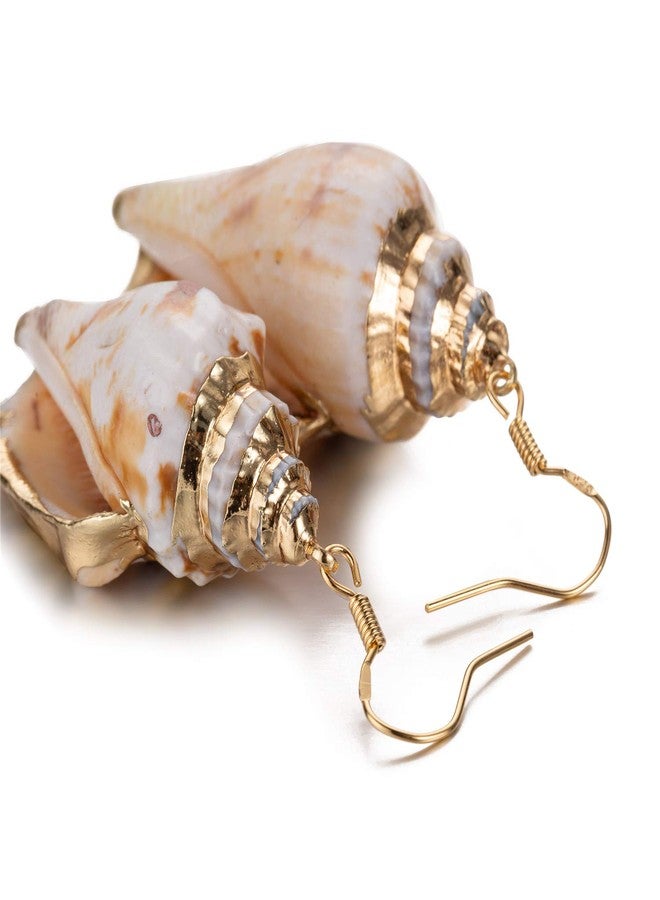 lureme Beach Jewelry Casual Seashell Conch Drop Dangle Earrings for Women(er006199-2) Color B - Image 4