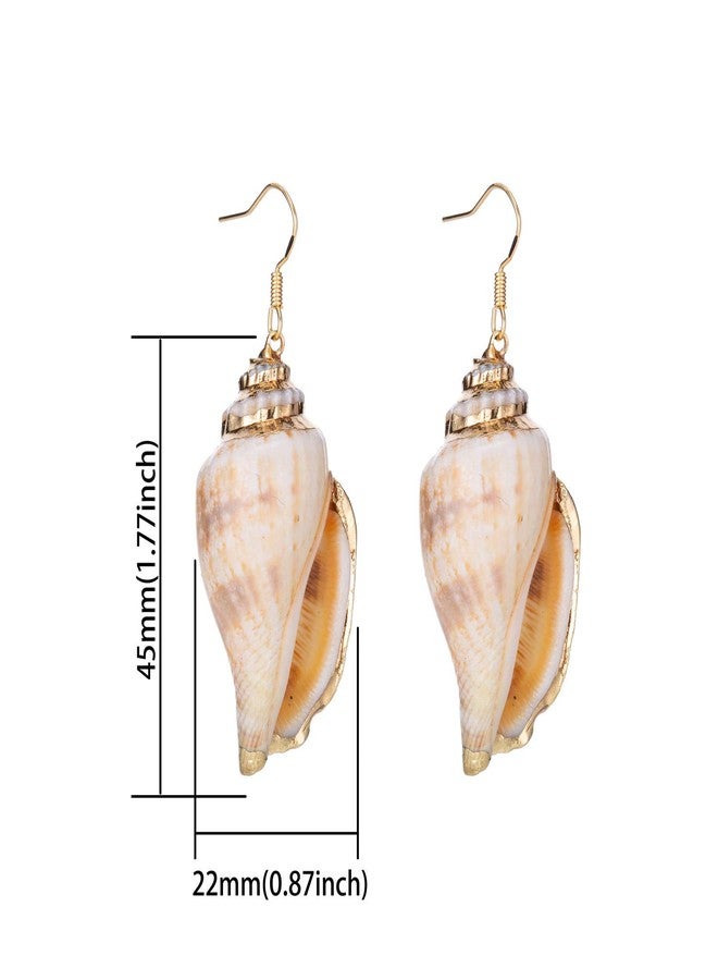 lureme Beach Jewelry Casual Seashell Conch Drop Dangle Earrings for Women(er006199-2) Color B - Image 5