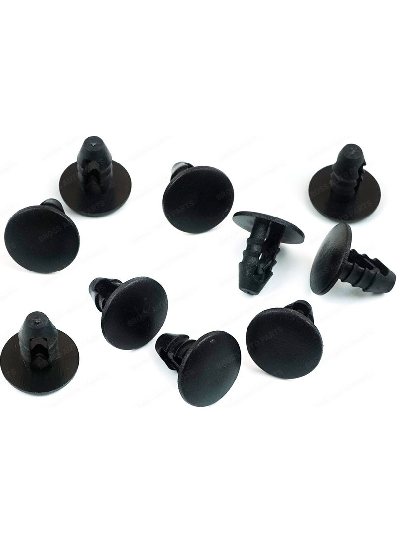 Bross Otomotiv Bross Automotive BCF5045 10 Pieces M 8 Coated Agraffe Clips for Renault Fiat 