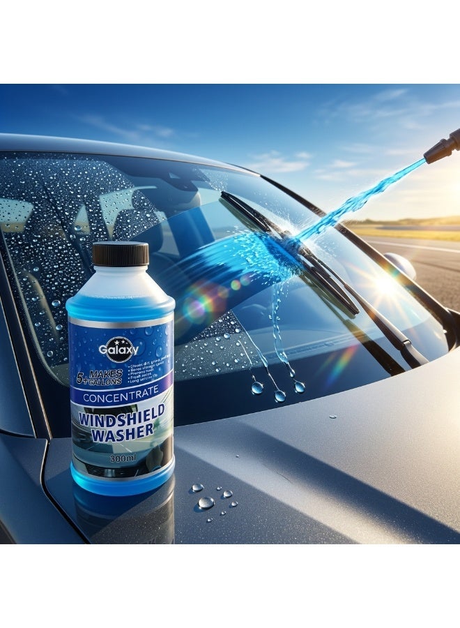 Galaxy Windshield Washer Concentrate 300ml - Makes 5+ Gallons - Professional Streak-Free Formula - All Season Glass Cleaner - Bug & Dirt Remover for Cars, Trucks & SUVs - Image 2