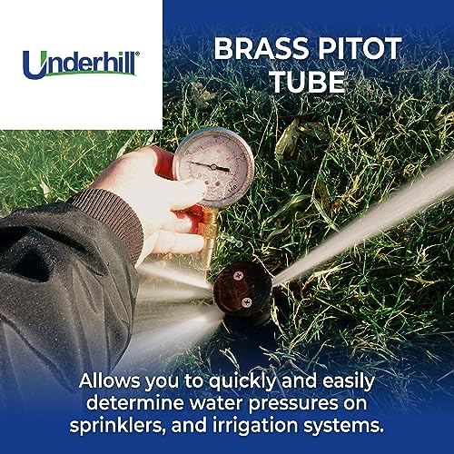 Underhill Pitot Tube Connection for Measuring Water Pressure on Sprinklers, Irrigation Systems, Outdoor Garden, Brass, HeadChecker, A-HCP - Image 2