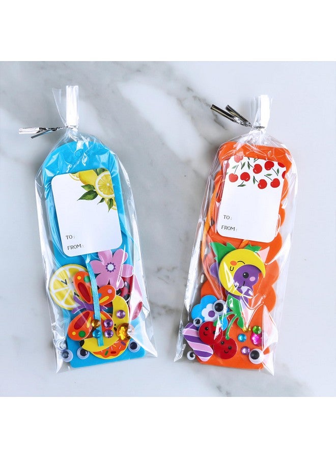 Winlyn 36 Sets Cute Crafts Kits DIY Colorful Whimsical Bookmarks Decorations Art Sets Fruits Sweet Treats Animals Sun Rainbow Foam Stickers for Kids Classroom Activities Reading Rewards Party Favors - Image 5