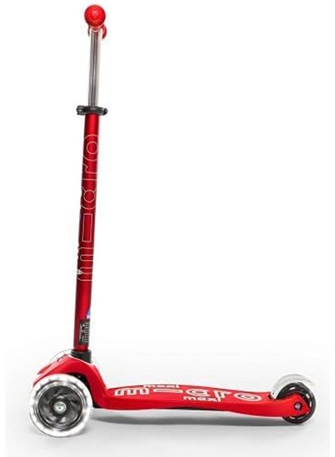 Micro Maxi Deluxe With T-Bar Led Scooter (Red) | Scooters | Scooter for Boys | Scooter for Kids | Kids Scooter | Outdoor Scooter| Ride on Scooter | Scooter for Girls - Image 2