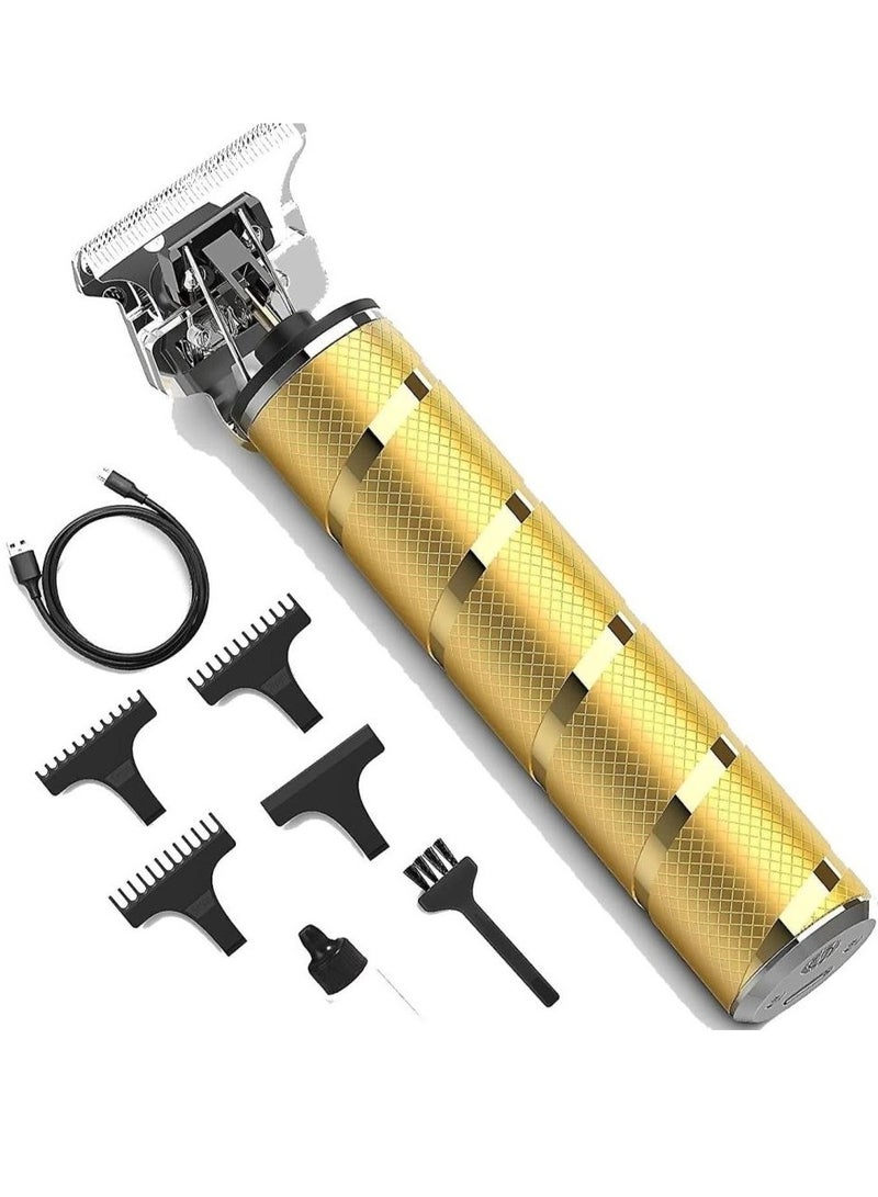 Davena Hair Clipper With Adjustable Professional Razor Blades 6 Pieces Of Gold - Image 3