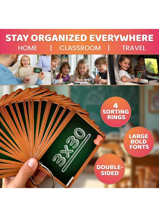 QUOKKA Math Flash Cards for Kids Ages 4-8 - Addition and Subtraction, Multiplication and Division Games for Kids 5-7 - 278 Double-Sided Flashcards for Studying - Large Bold Fonts - Flash Card Rings - Image 4
