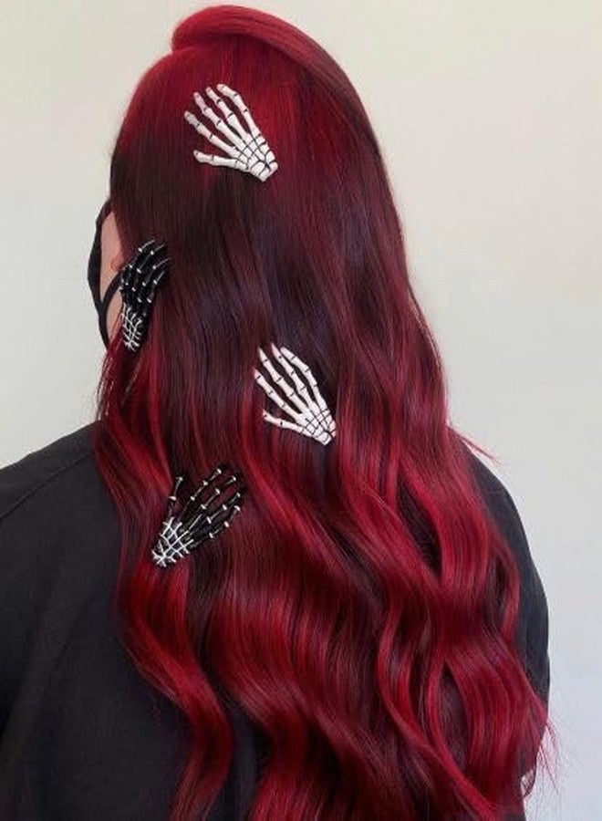 HOFASON 20 Pcs Halloween Skeleton Hair Claw Clips, 10 Colors Skull Hands Bone Hair Clip Accessories Gifts for Women Girls Party Hair Pins Barrettes Decoration - Image 3