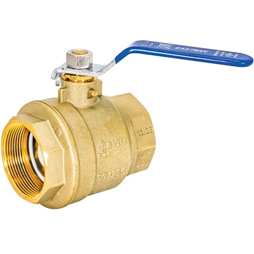 Eastman 2 Inch IPS Heavy Duty Full Port Ball Valve, Brass Plumbing Fitting, 20055LF - Image 1