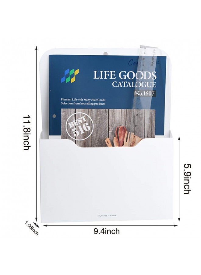 Marbrasse Magnetic File Holder - Magnetic Paper Holder, Pocket Organizer Office Supplies Storage Mail Organizer for Notebooks,Planners,Letter (1 Pack) - Image 1