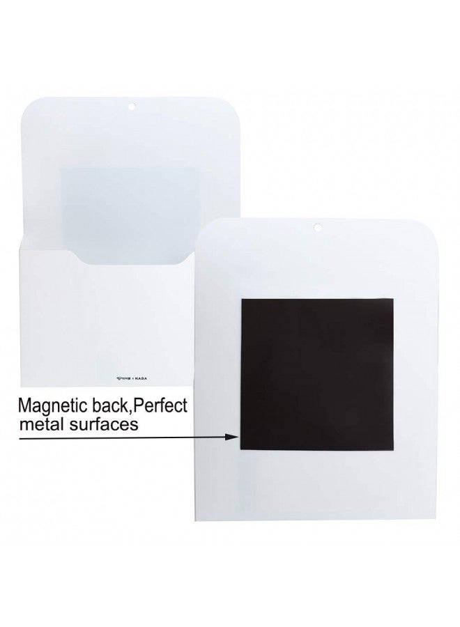 Marbrasse Magnetic File Holder - Magnetic Paper Holder, Pocket Organizer Office Supplies Storage Mail Organizer for Notebooks,Planners,Letter (1 Pack) - Image 3
