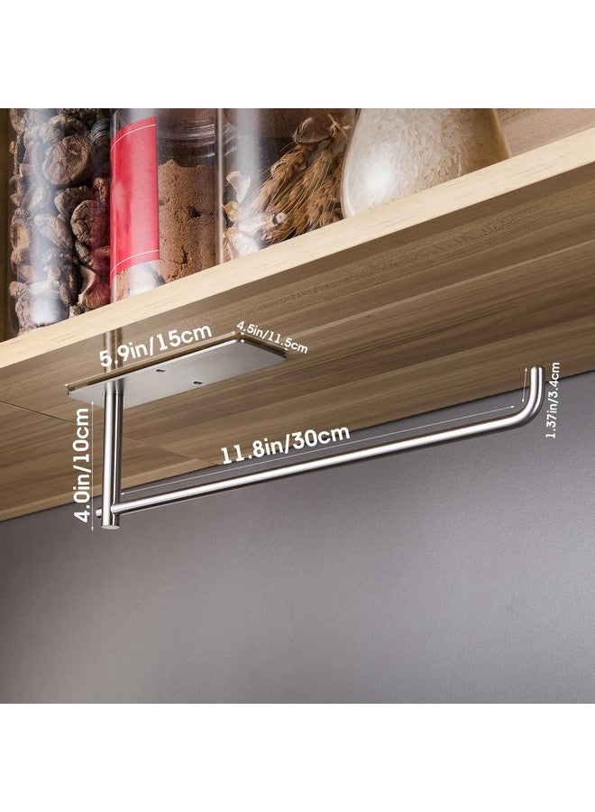 SUNTECH SUNTECH Paper Towel Holder Under Cabinet - Self Adhesive Towel Paper Holder Stick on Wall for Kitchen, Bathroom Paper Towel Holder Organizer&Storage&Decor, Stainless Steel  - Image 4