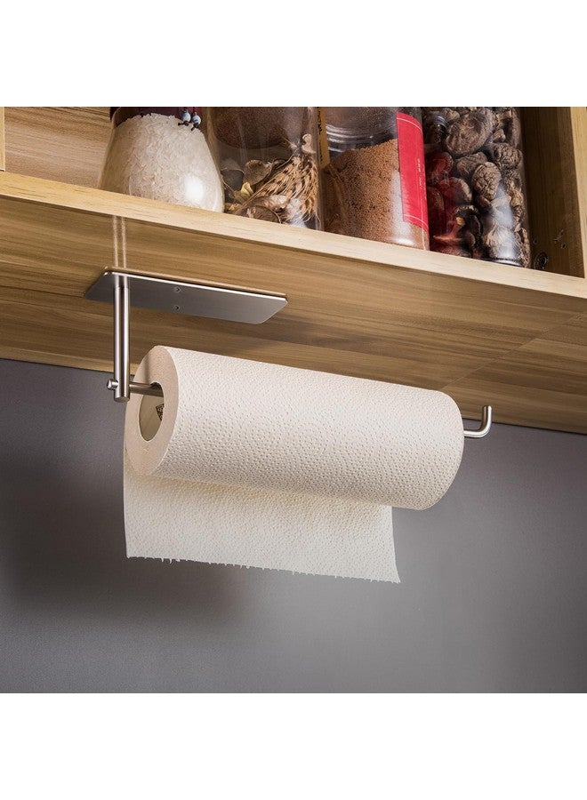 SUNTECH SUNTECH Paper Towel Holder Under Cabinet - Self Adhesive Towel Paper Holder Stick on Wall for Kitchen, Bathroom Paper Towel Holder Organizer&Storage&Decor, Stainless Steel  - Image 3