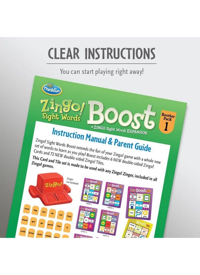 thinkfun Think Fun Zingo! Sight Words Boost - Engaging Brain Game | Expansive Vocabulary Builder | Stimulates Memory & Concentration | For Kids Aged 4 And Up | Expansion Pack (76472)  - Image 4