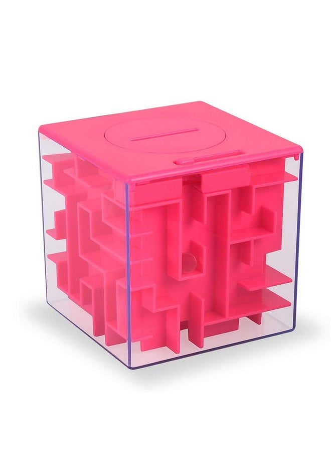 ThinkMax - Money Maze Puzzle Box For Kids And Adults, Perfect Money Holder Maze Puzzle Gift Box (Pink) - Image 1