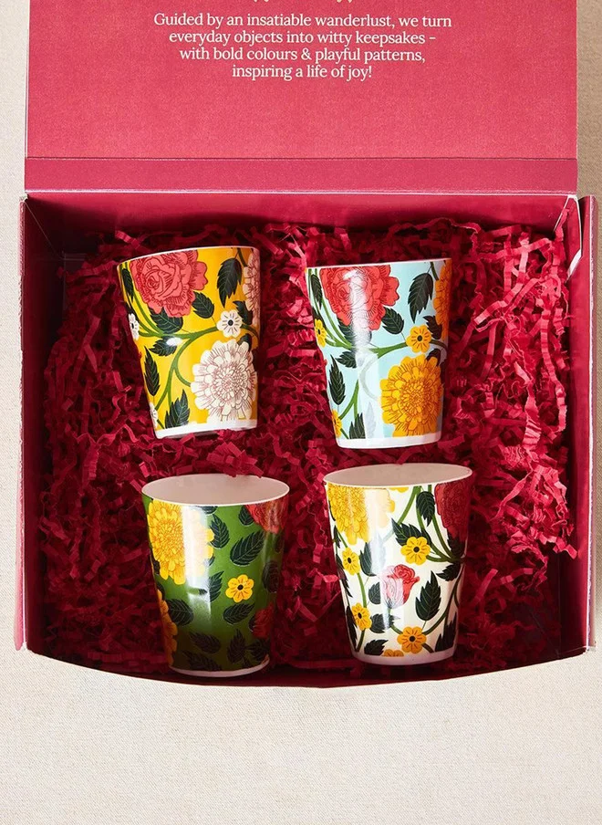 تشومباك Rani Bagh Tumblers Gift Set - Set of 4, 150 ml | Palace Memoirs