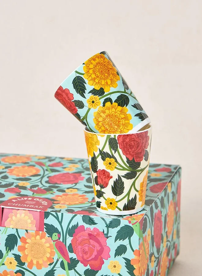 Chumbak  Rani Bagh Tumblers Gift Set - Set of 4, 150 ml | Palace Memoirs  | Best Price UAE
