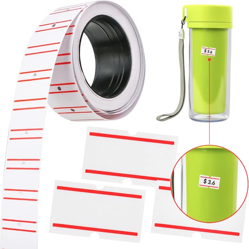 MotBach 15000Pcs 30Rolls Price Stickers Price Tags Labels for Mx-5500 Labeller, White Price Gun Labels Stickers Tags White Pricemarker Machine Sticker Label tag - Image 5