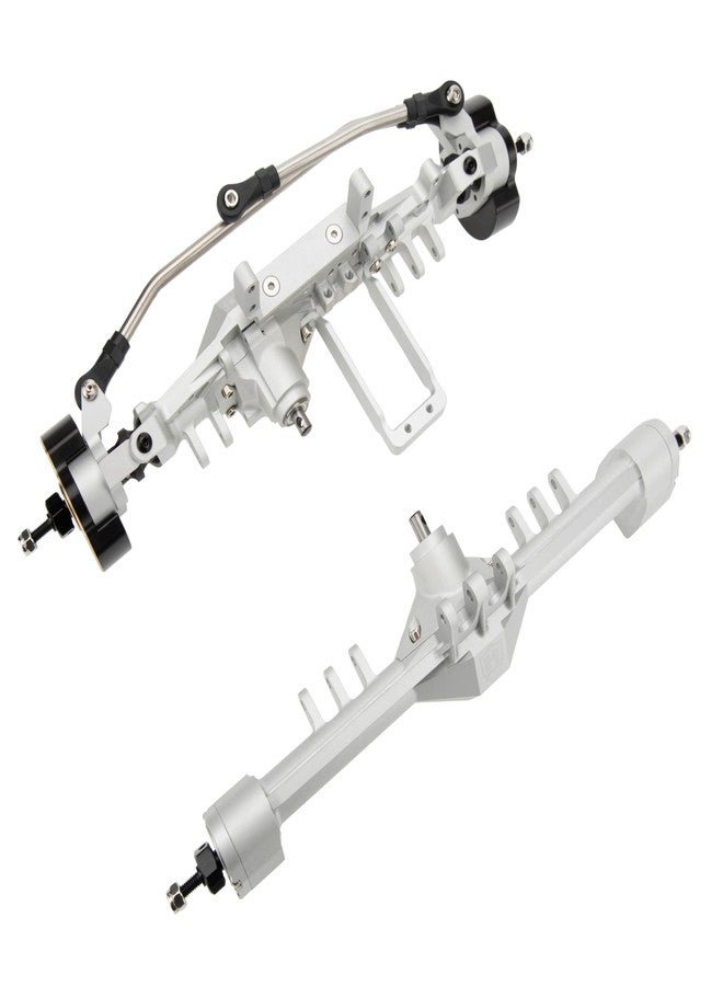 MEUS RACING مجموعة محاور MEUS RACING Cheat Code Capra 1.9 ISO لسيارات Axial Capra 1.9 4X4 و DIY SCX10 SCX10 II (أمامي وخلفي - فضي) - Image 5