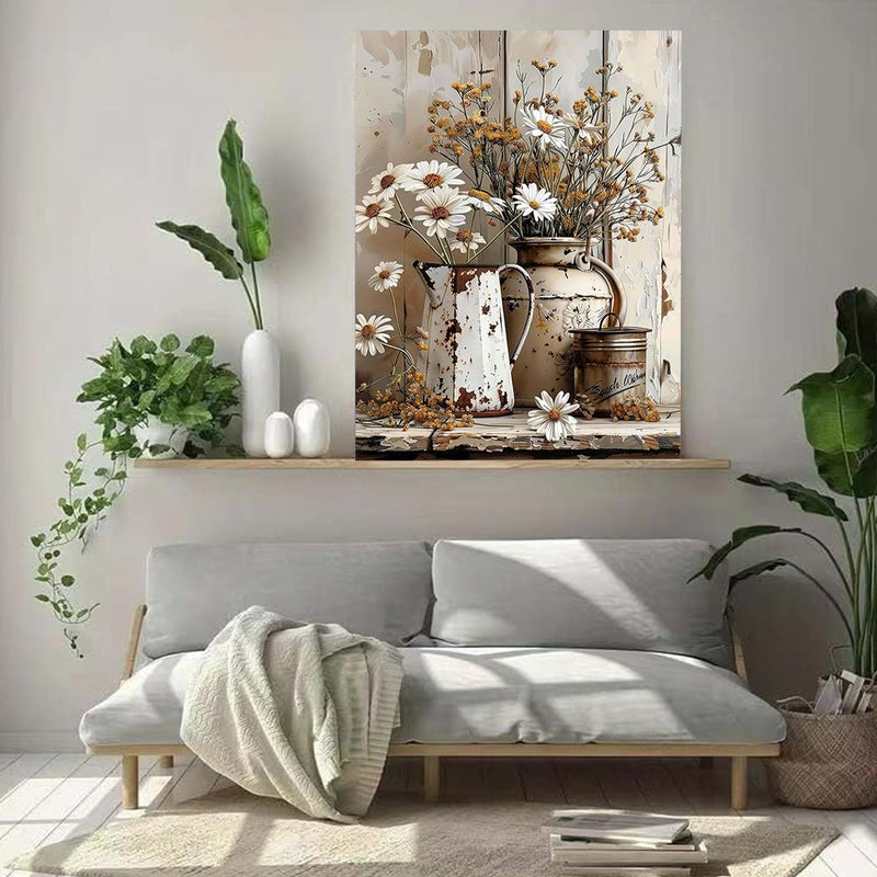 WUDWL Paint by Numbers for Adults and Kids, Painting by Number Kits On Canvas, Number Artist Paint by Number Kit Funny Flower Without Frame DIY Oil Painting Acrylic Paints, Home Wall Decor, 12x16in - Image 3