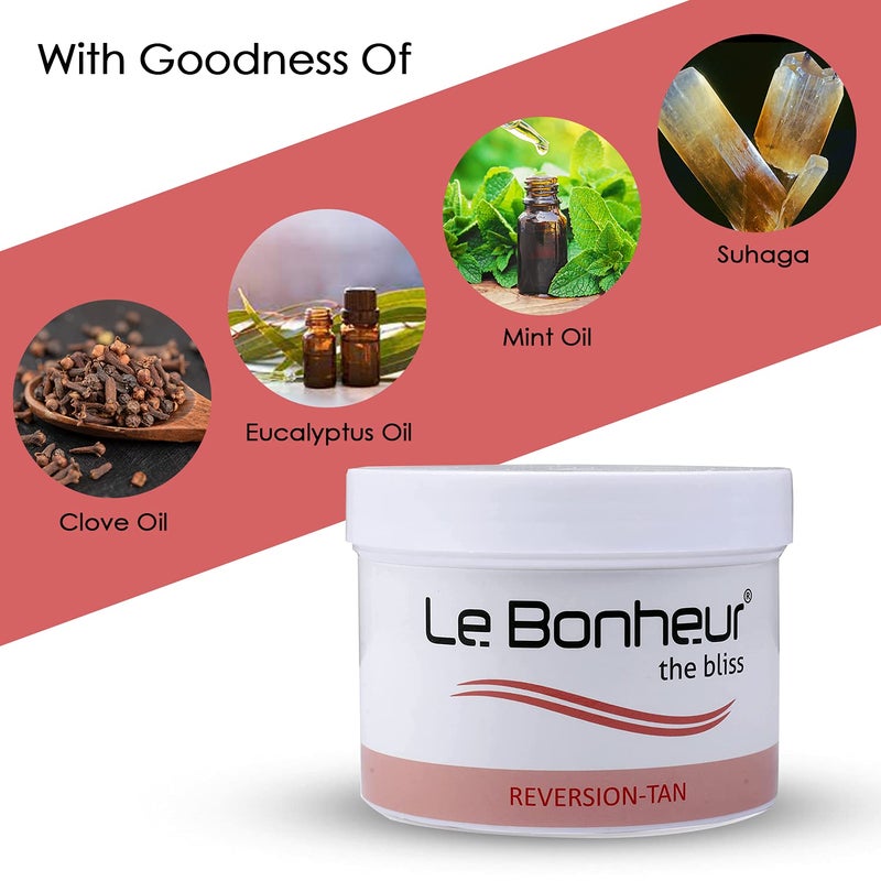 Le Bonheur Reversion Tan Removal and Skin Lightening Natural Exfoliating Cream Removes Daily Tan Effective Longer Shelf Life 400gm - Image 5