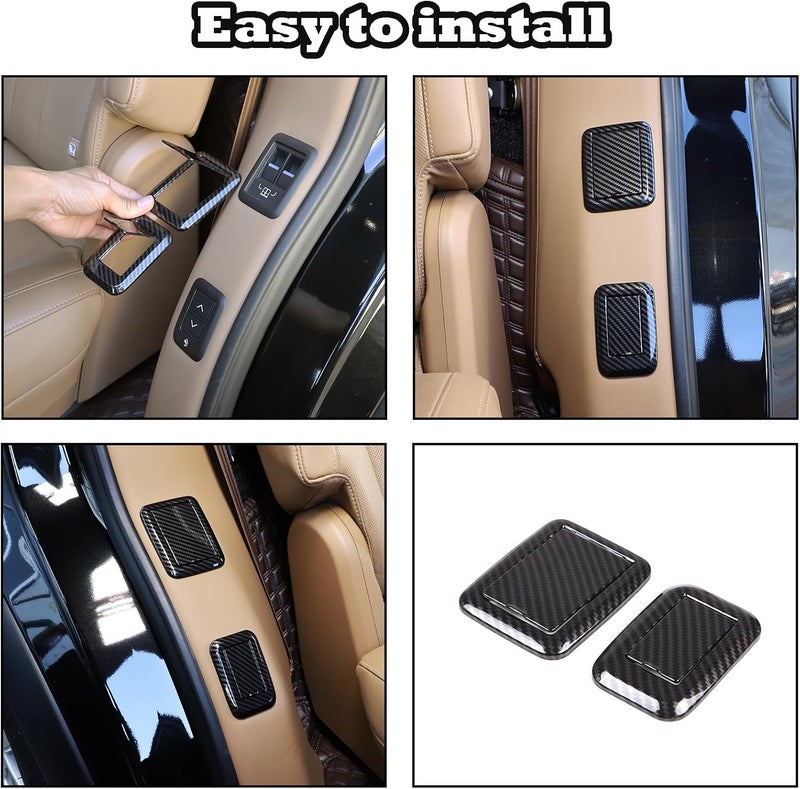 Heutamo Carbon Fiber Seat Adjustment Switch Button Cover - Image 5