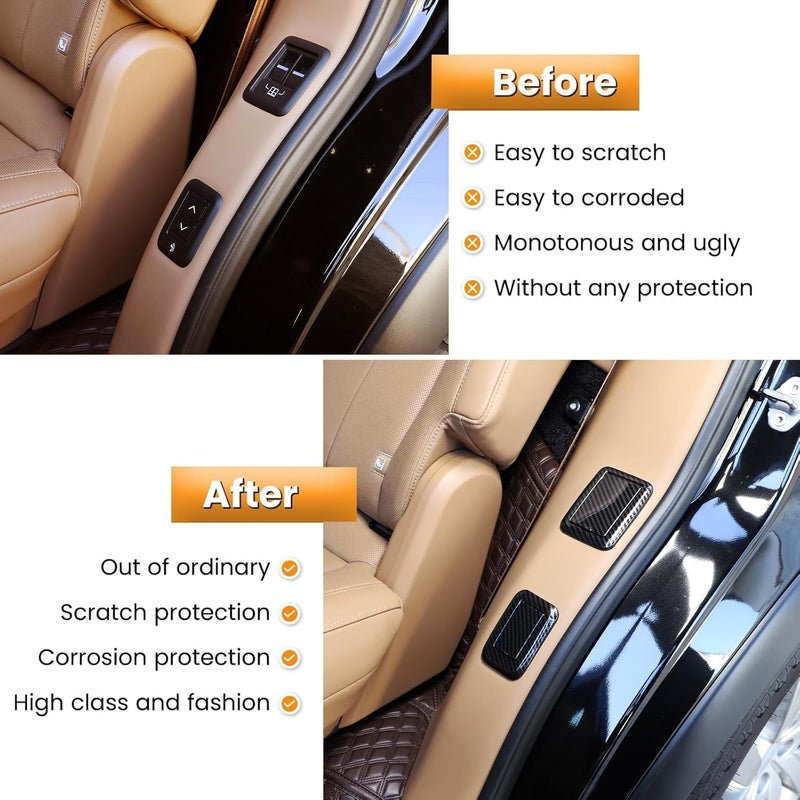 Heutamo Carbon Fiber Seat Adjustment Switch Button Cover - Image 2