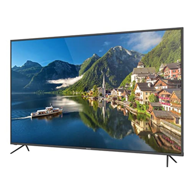 Living room use, aluminum alloy frameless 4K SMART LED TV in black with ultra-thin bezel and HDR10 support - Image 2