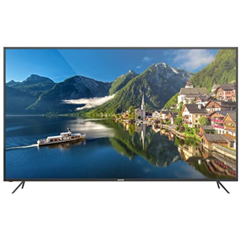 Living room use, aluminum alloy frameless 4K SMART LED TV in black with ultra-thin bezel and HDR10 support - Image 1