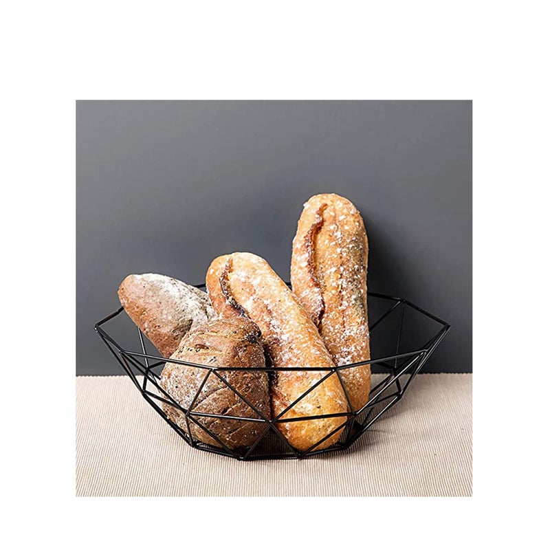 SOLARAE Metal Wire Fruit Bowl, 2 Pack Storage Baskets for Fruit, Vegetables, Snacks, Potpourris for Iron Fruit Storage Baskets for Kitchen Counter, Home Decor - Image 3