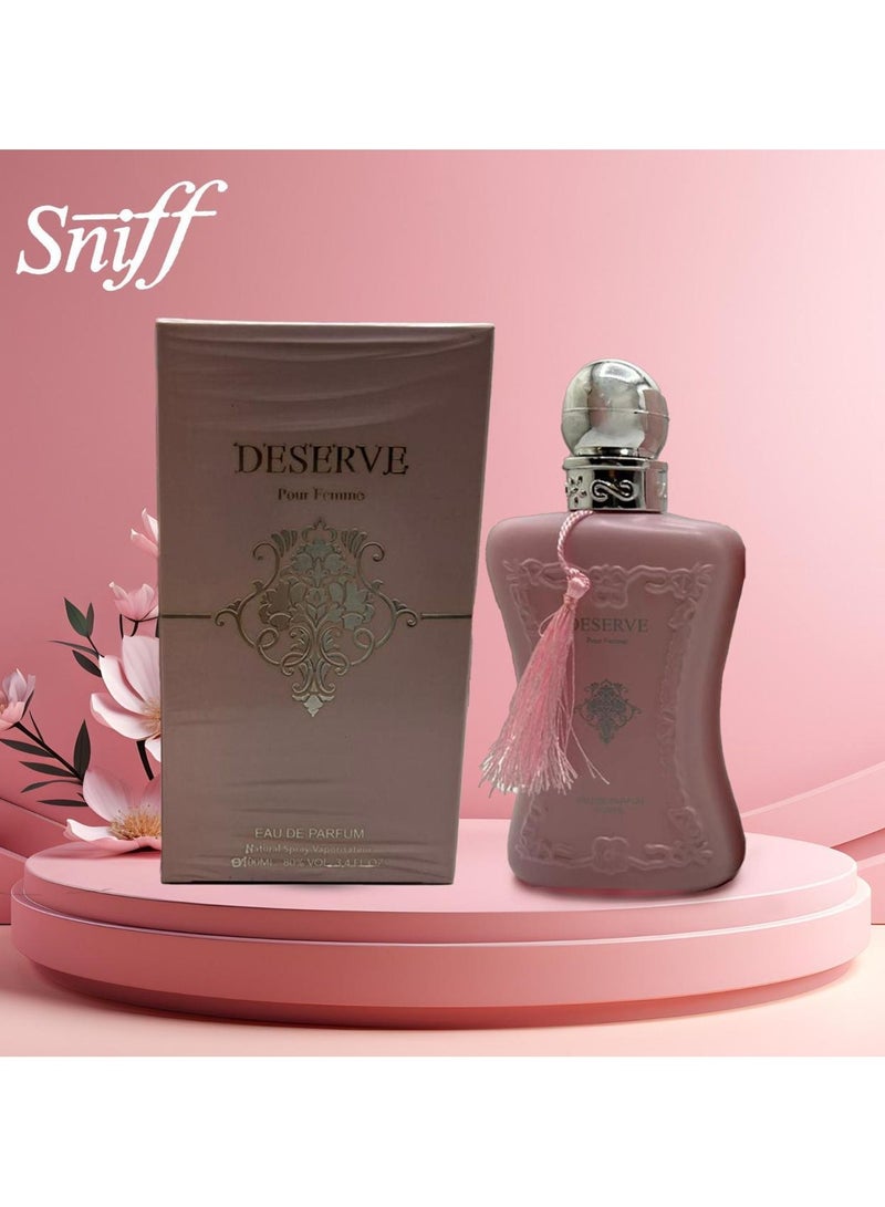 Sniff DESERVE POUR FEMME Eau De Parfum 100ml - A Luxurious Fragrance - Image 4