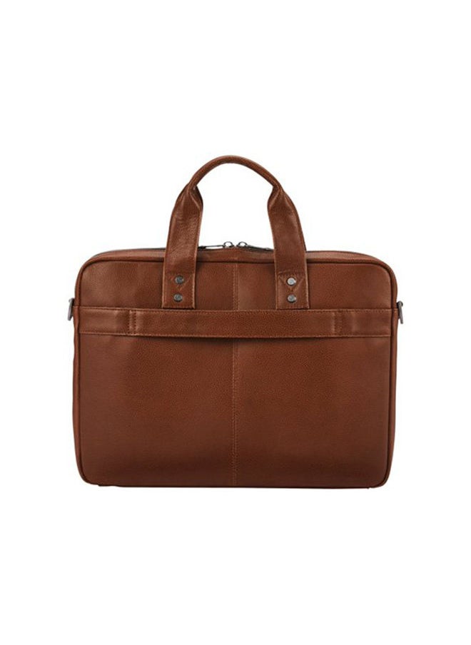 Samsonite - Classic Leather Slim Briefcase Laptop Bag Brown - Image 1