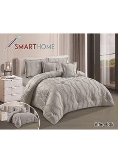 SMART HOME Double-sided comforter set, 6-piece bedspread, 6-piece comforter, 100% microfiber, comforter size 230x250 cm  - Image 3