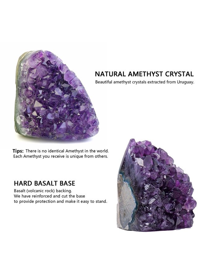 مجموعة أحجار الجيود الجمشتية الفاخرة، كل قطعة فريدة من نوعها وطبيعية، حجر كريستالي شفاء من الجيود الخام الحقيقي من أوروغواي، مزخرفة باللون الأرجواني الداكن - Image 3