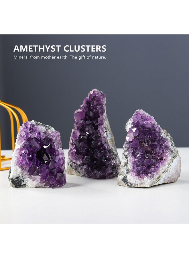 مجموعة أحجار الجيود الجمشتية الفاخرة، كل قطعة فريدة من نوعها وطبيعية، حجر كريستالي شفاء من الجيود الخام الحقيقي من أوروغواي، مزخرفة باللون الأرجواني الداكن - Image 5