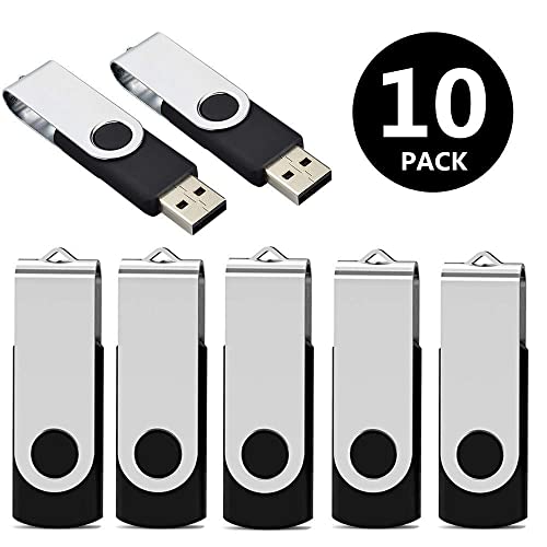 Aiibe 64GB Flash Drive 3.0 10 Pack 64GB USB Flash Drives High Speed Thumb Drive Jump Drive Memory Stick USB Drives 64 GB Bulk, Black - Image 2